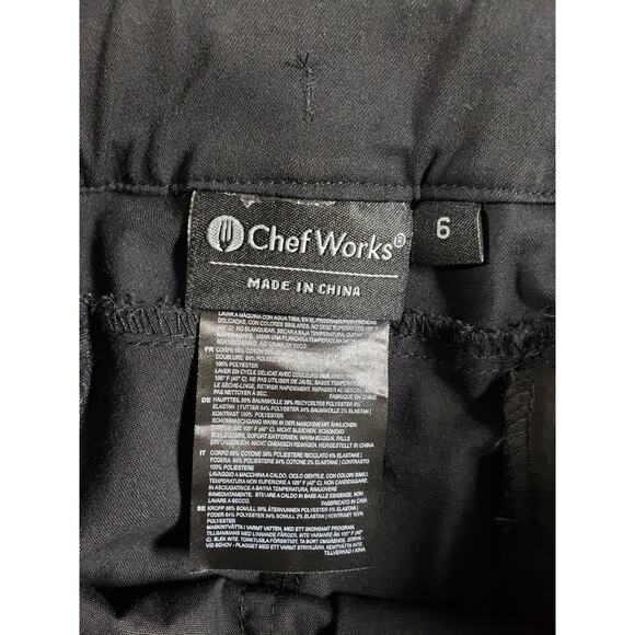 Chef Works Pants Size 6 Womens Black Stretch Chino Khaki Work Straight NWT - Picture 5 of 14